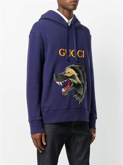 gucci hoodie with wolf on hood|farfetch gucci hoodie.